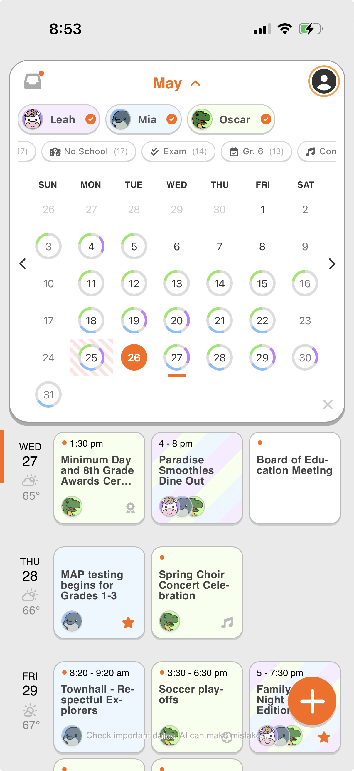 Simple Schedule App View